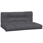 VidaXL Palletkussens 2 st stof antracietkleurig