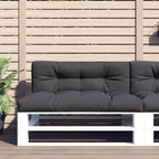 VidaXL Palletkussens 2 st stof antracietkleurig