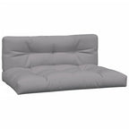 VidaXL Palletkussens 2 st stof grijs
