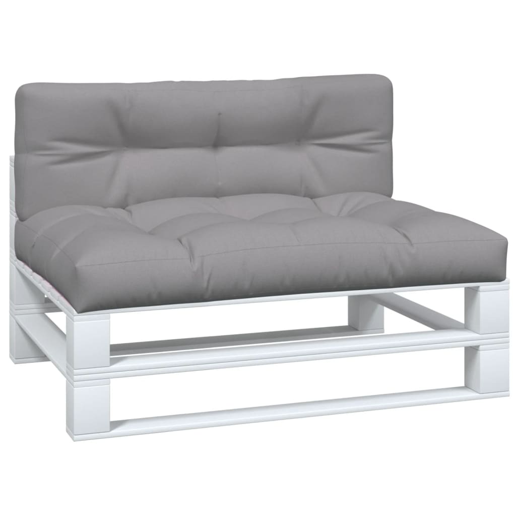 VidaXL Palletkussens 2 st stof grijs