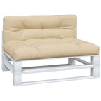 VidaXL Palletkussens 2 st stof beige