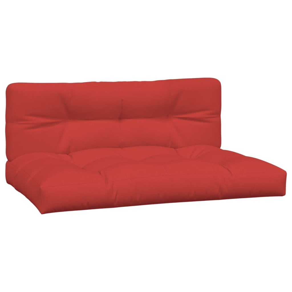 VidaXL Palletkussens 2 st stof rood