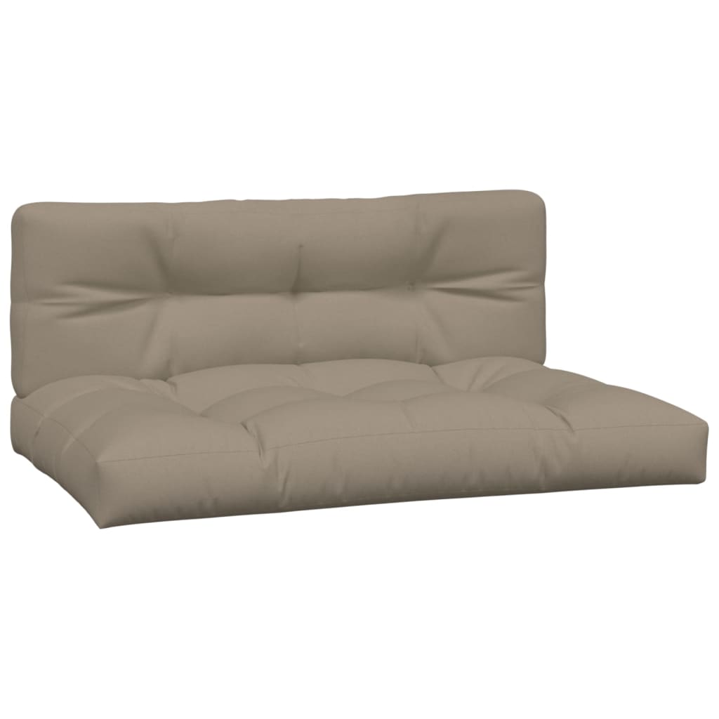 VidaXL Palletkussens 2 st stof taupe