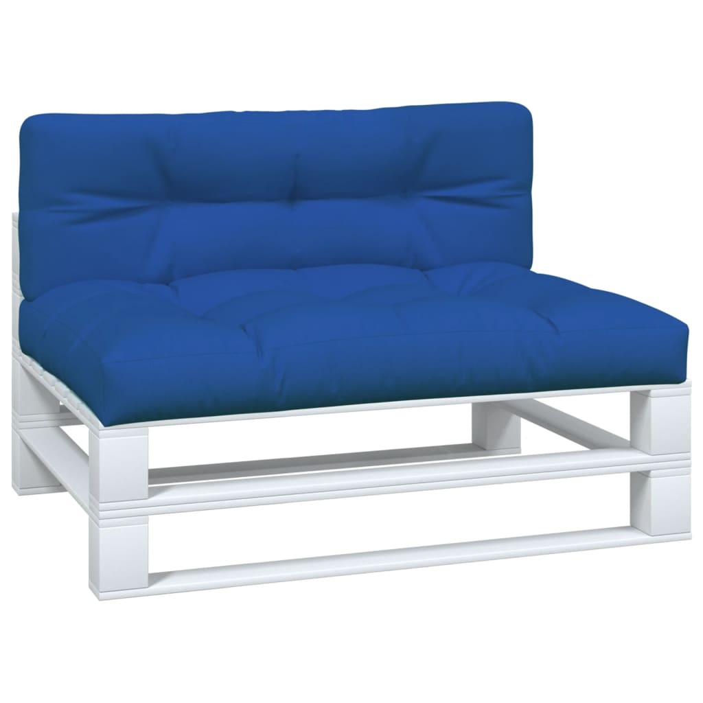 VidaXL Palletkussens 2 st stof koningsblauw