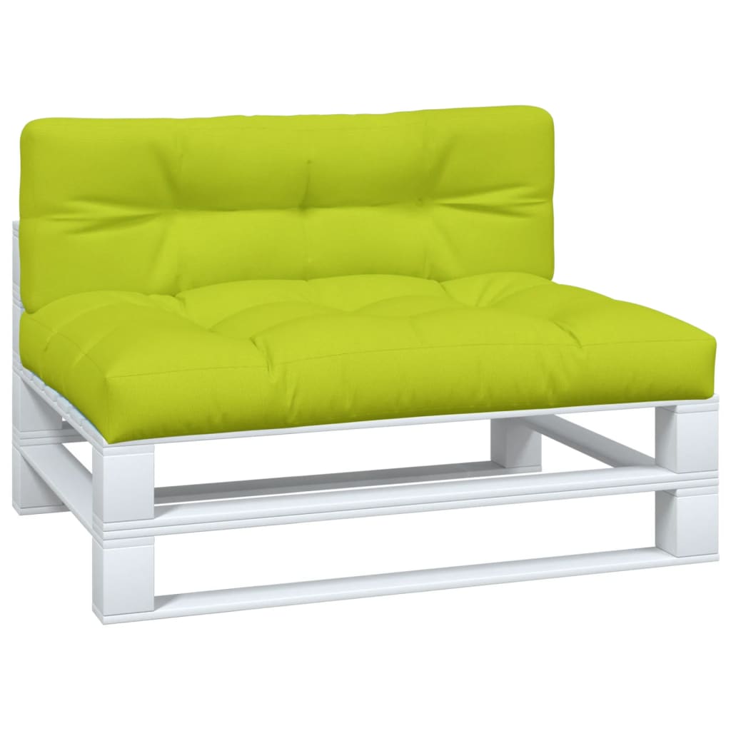 VidaXL Palletkussens 2 st stof heldergroen