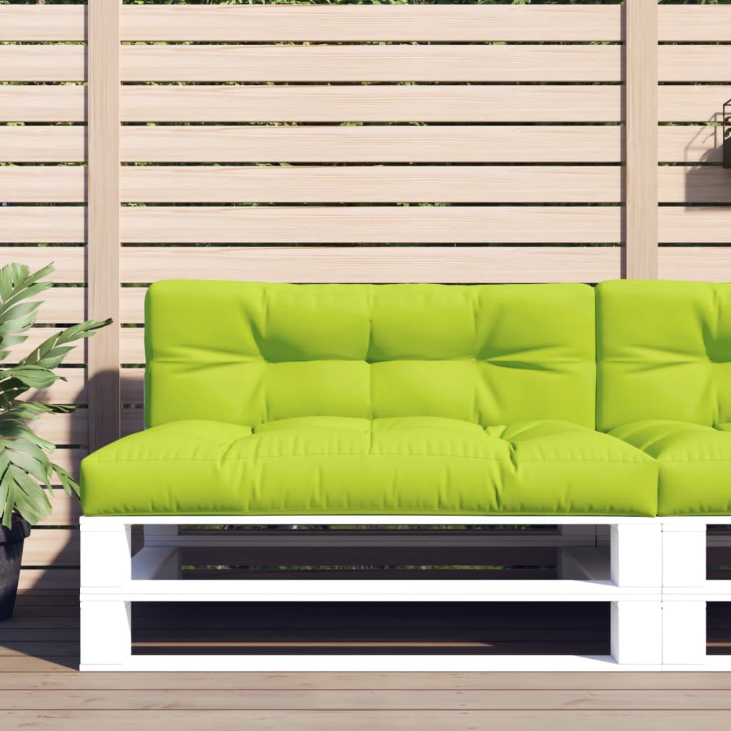VidaXL Palletkussens 2 st stof heldergroen