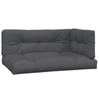 VidaXL Palletkussens 3 st stof antracietkleurig