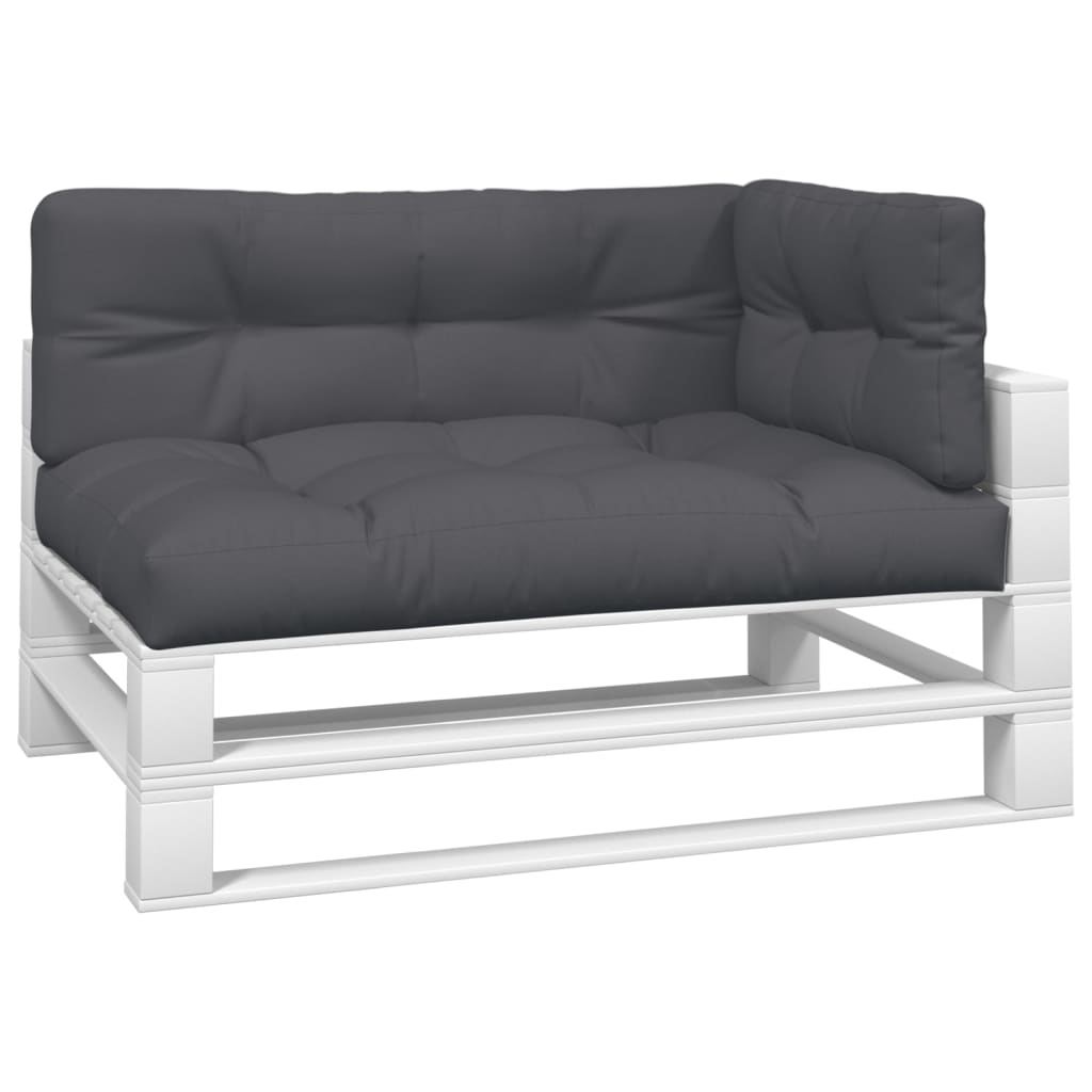VidaXL Palletkussens 3 st stof antracietkleurig