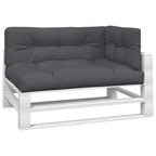 VidaXL Palletkussens 3 st stof antracietkleurig