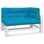 Vidaxl palletkussens 3 st stof blauw