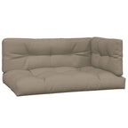 VidaXL Palletkussens 3 st stof taupe