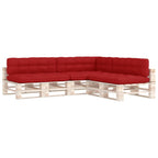 Vidaxl bankkussens pallet 7 st rood