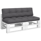 VidaXL Palletkussens 2 st stof antracietkleurig