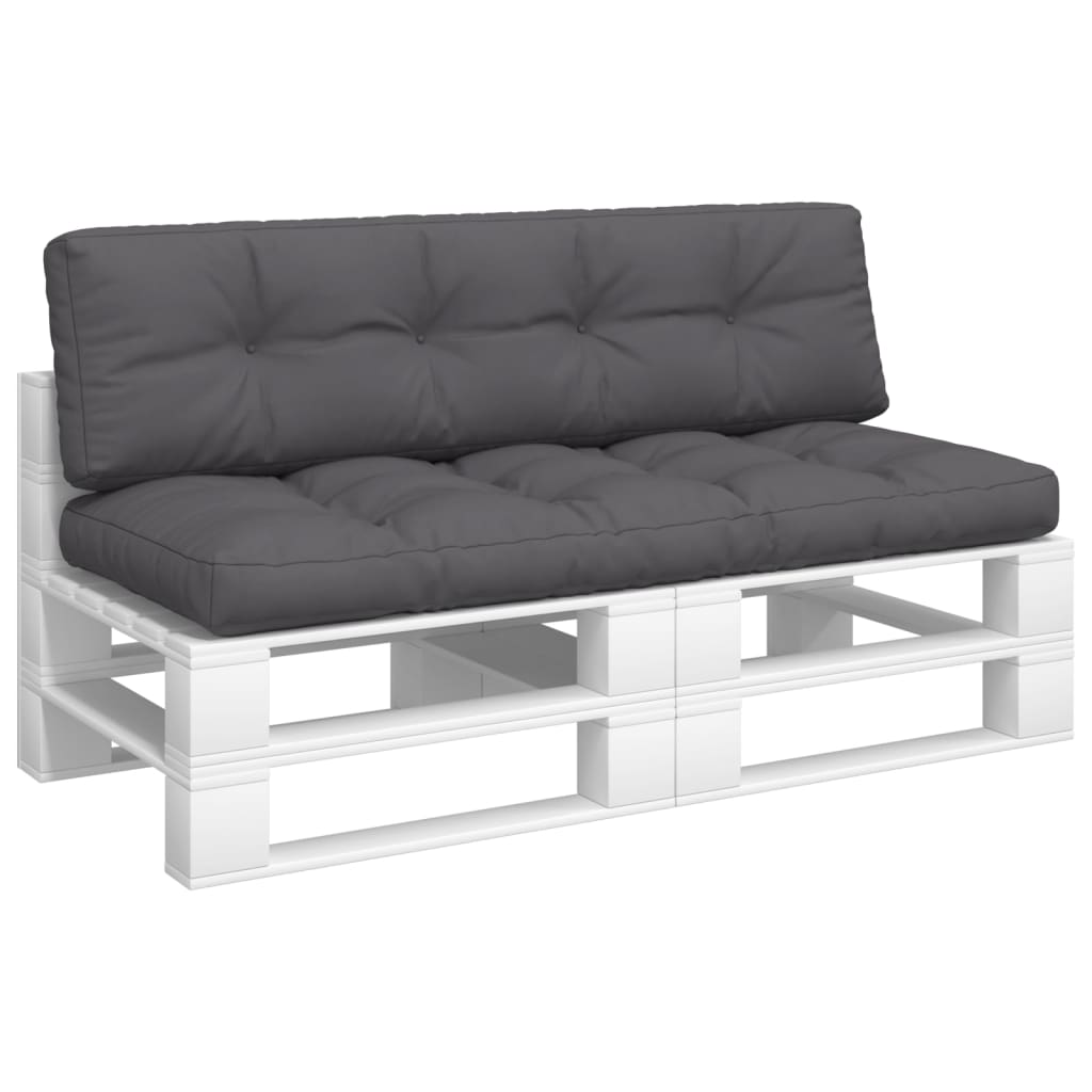 VidaXL Palletkussens 2 st stof antracietkleurig