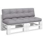 VidaXL Palletkussens 2 st stof grijs