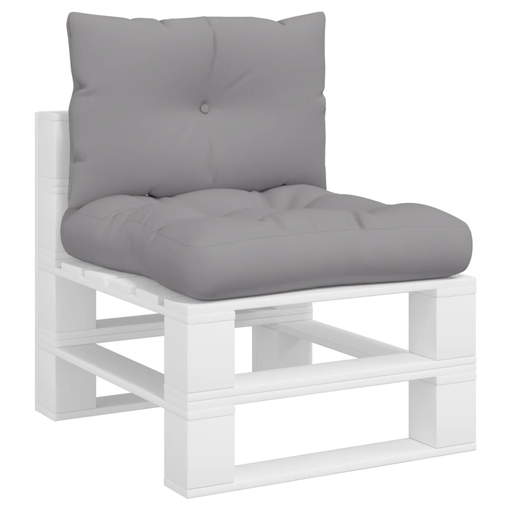 VidaXL Palletkussens 2 st stof grijs