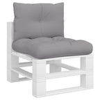 VidaXL Palletkussens 2 st stof grijs