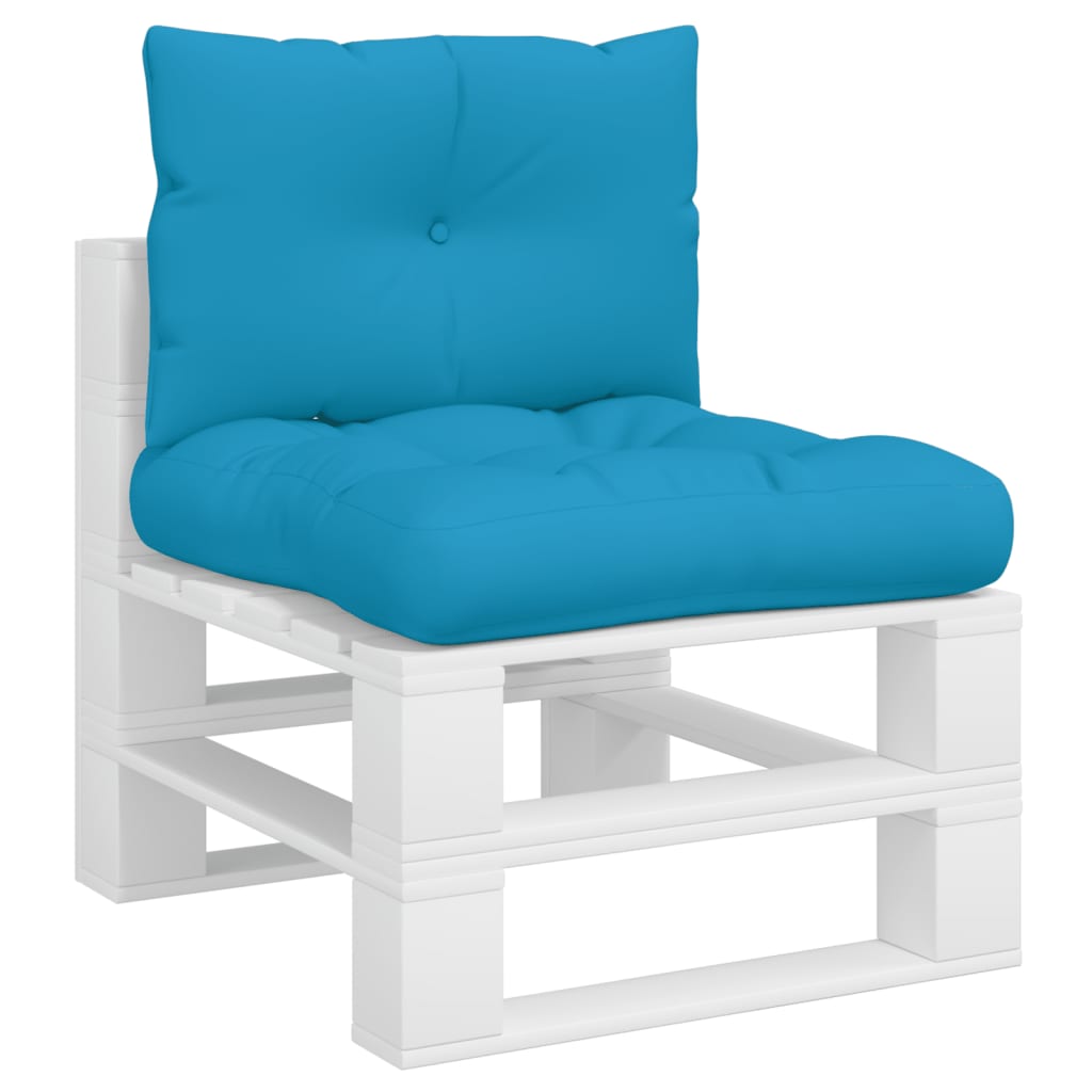 VidaXL Palletkussens 2 st stof lichtblauw