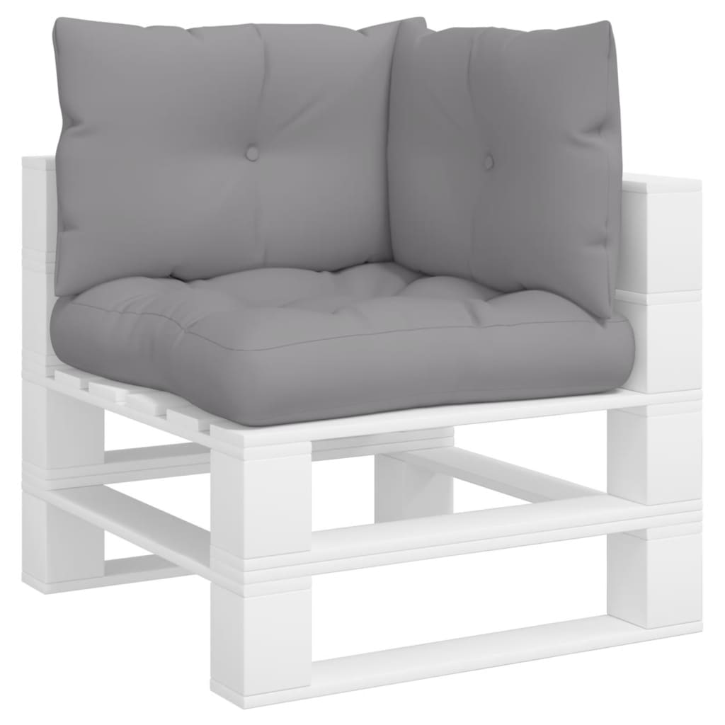 VidaXL Palletkussens 3 st stof grijs