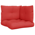 VidaXL Palletkussens 3 st stof rood