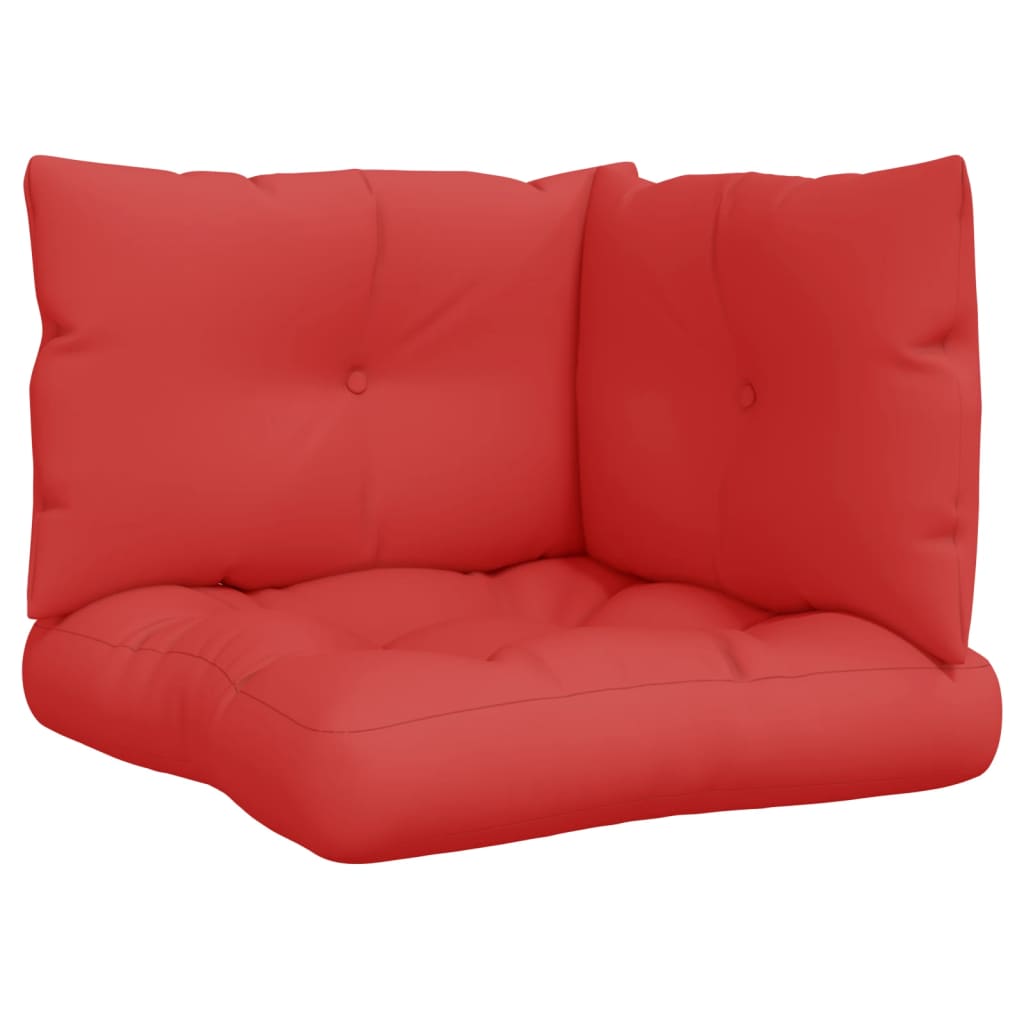 VidaXL Palletkussens 3 st stof rood