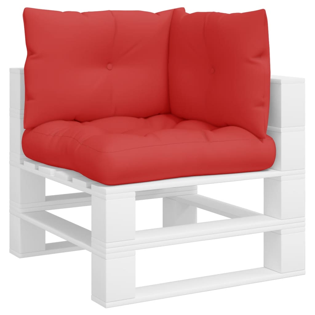 VidaXL Palletkussens 3 st stof rood