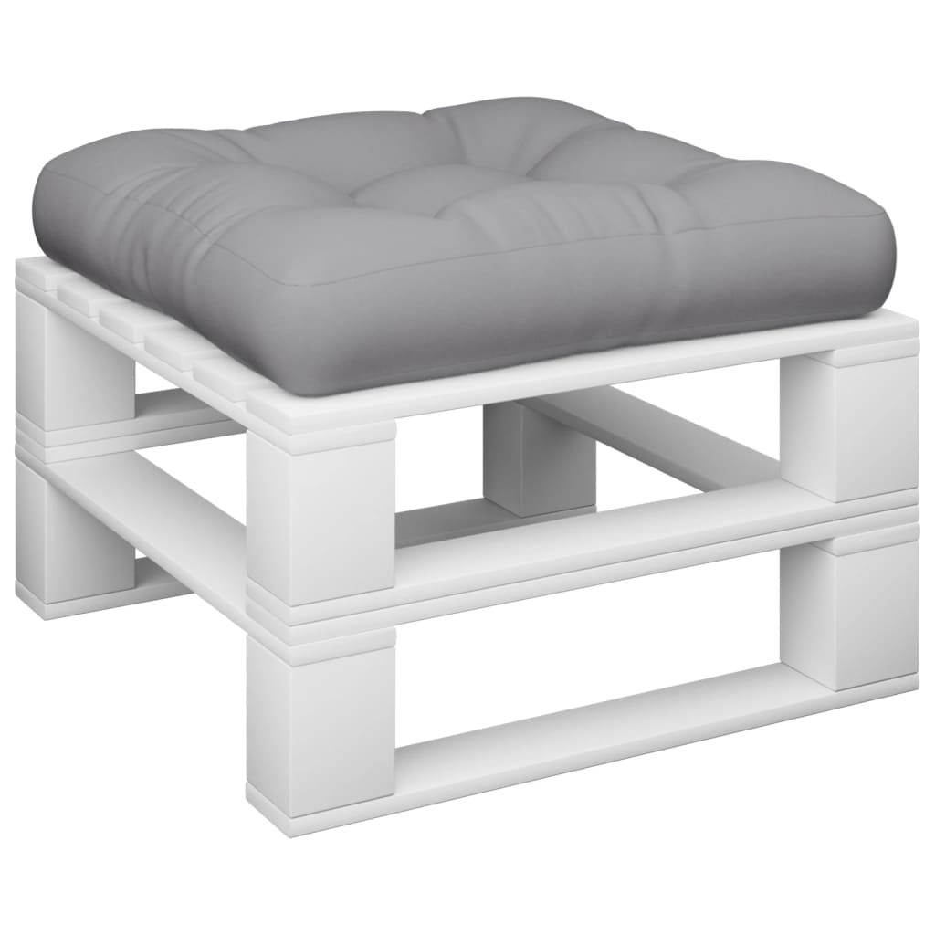 VidaXL Palletkussen 58x58x10 cm stof grijs