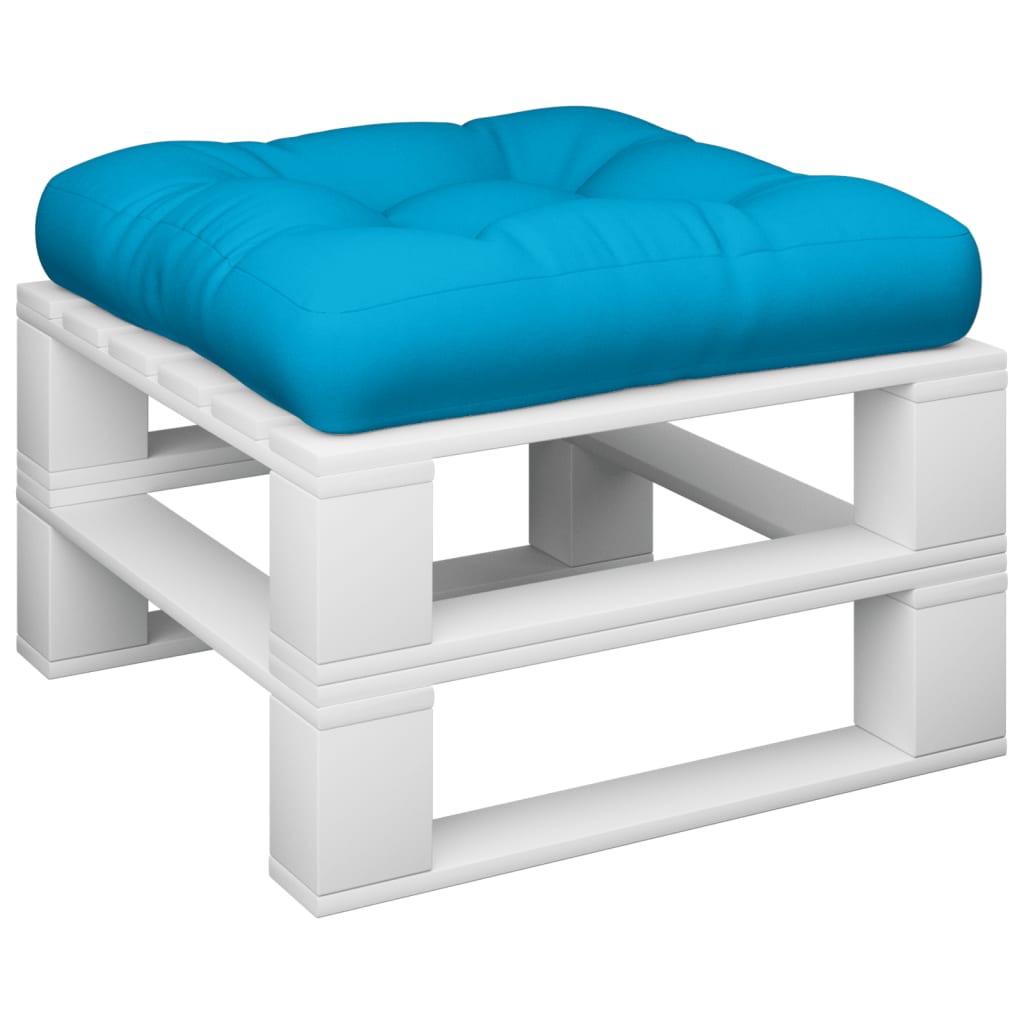 VidaXL Palletkussen 58x58x10 cm stof blauw