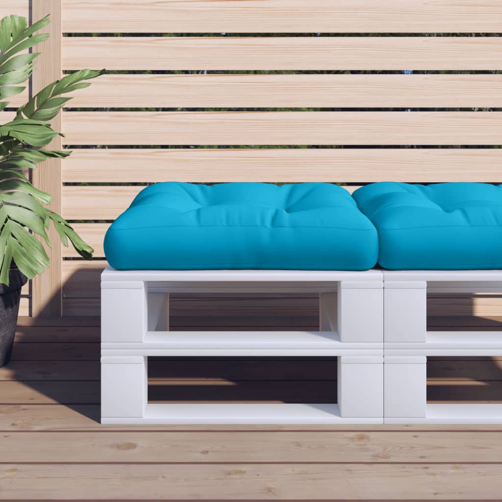 VidaXL Palletkussen 58x58x10 cm stof blauw