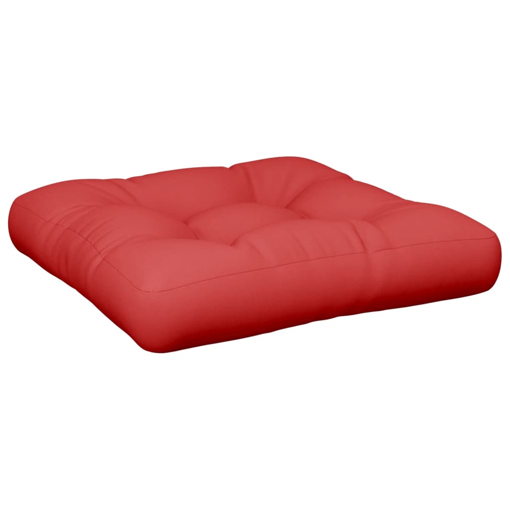 VidaXL Palletkussen 58x58x10 cm stof rood