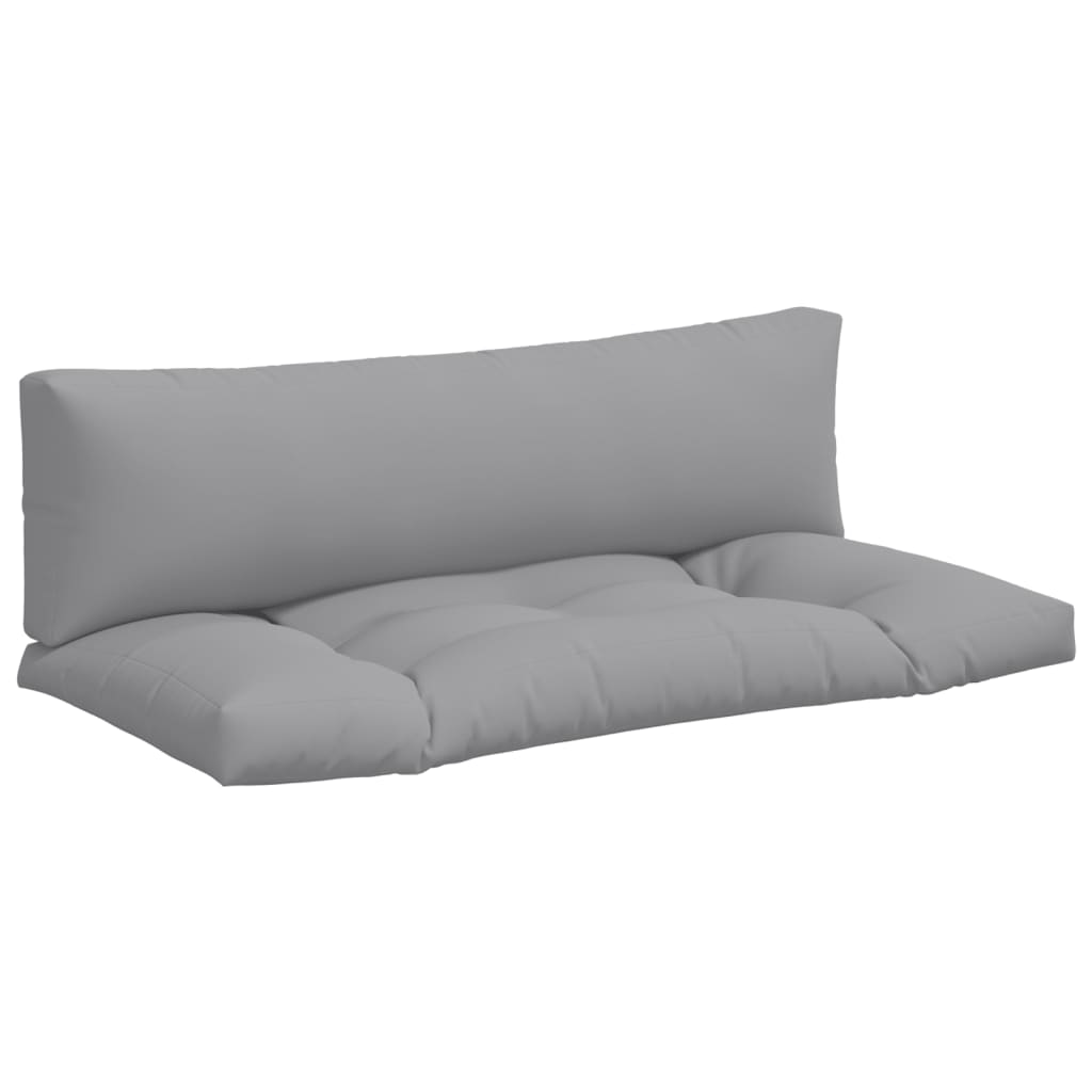 VidaXL Palletkussens 2 st stof grijs