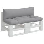 VidaXL Palletkussens 2 st stof grijs