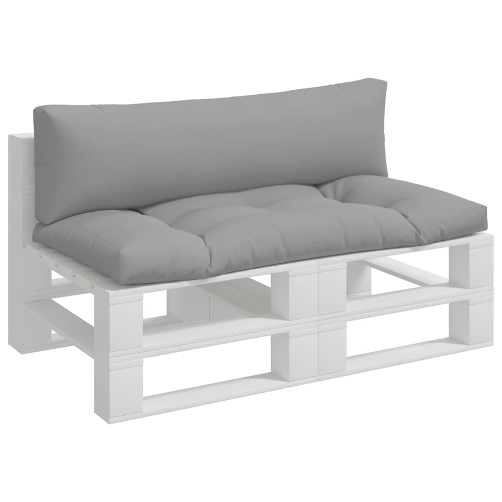 VidaXL Palletkussens 2 st stof grijs