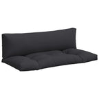 VidaXL Palletkussens 2 st stof zwart