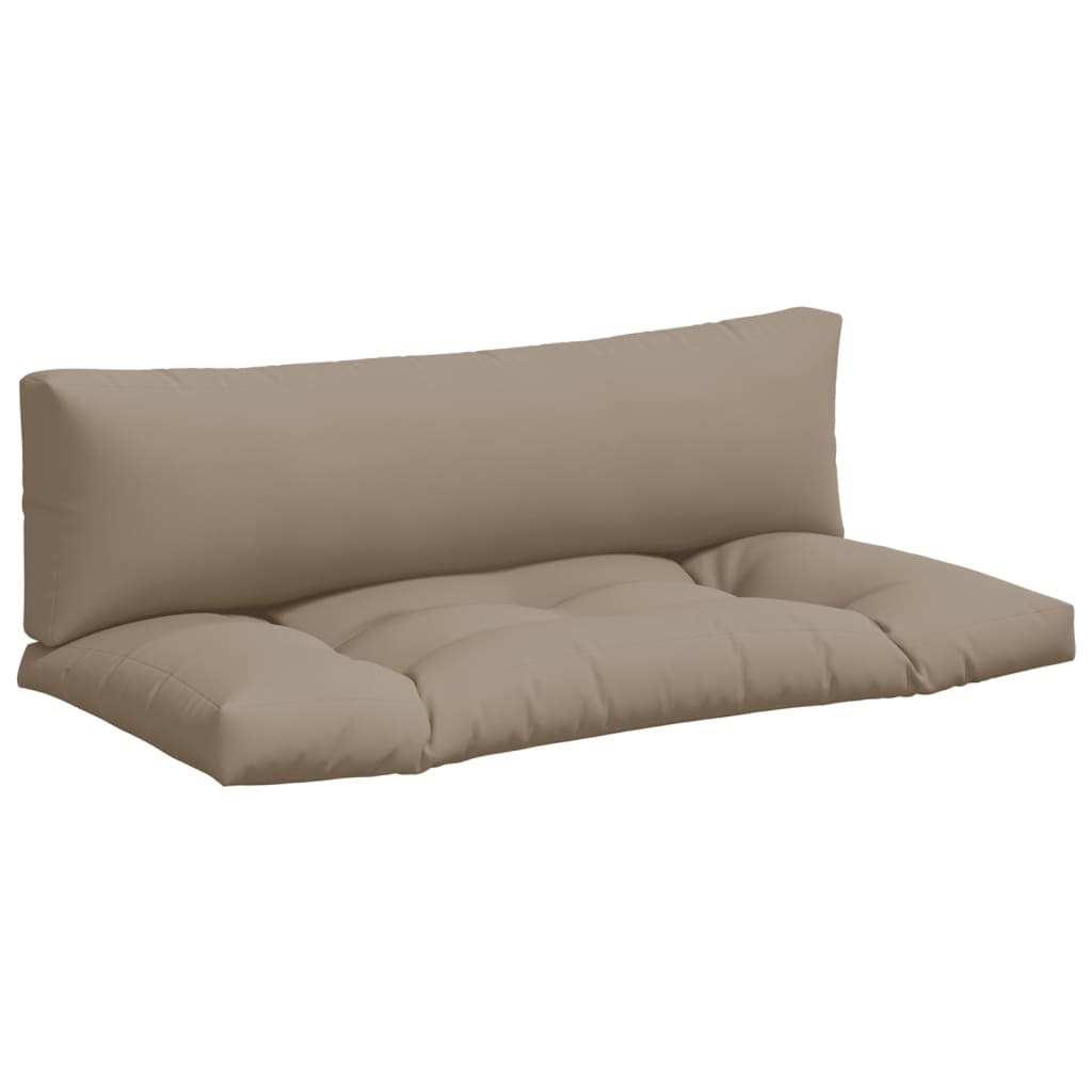 VidaXL Palletkussens 2 st stof taupe