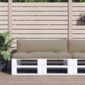 VidaXL Palletkussens 2 st stof taupe