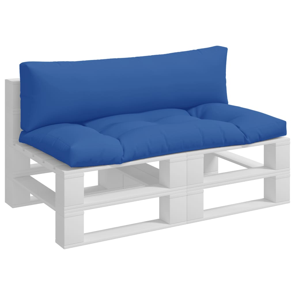 VidaXL Palletkussens 2 st stof koningsblauw
