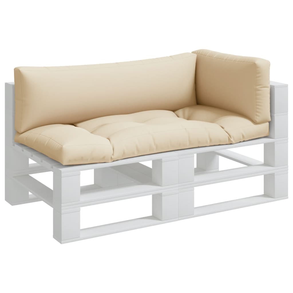 VidaXL Palletkussens 3 st stof beige