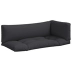 VidaXL Palletkussens 3 st stof zwart