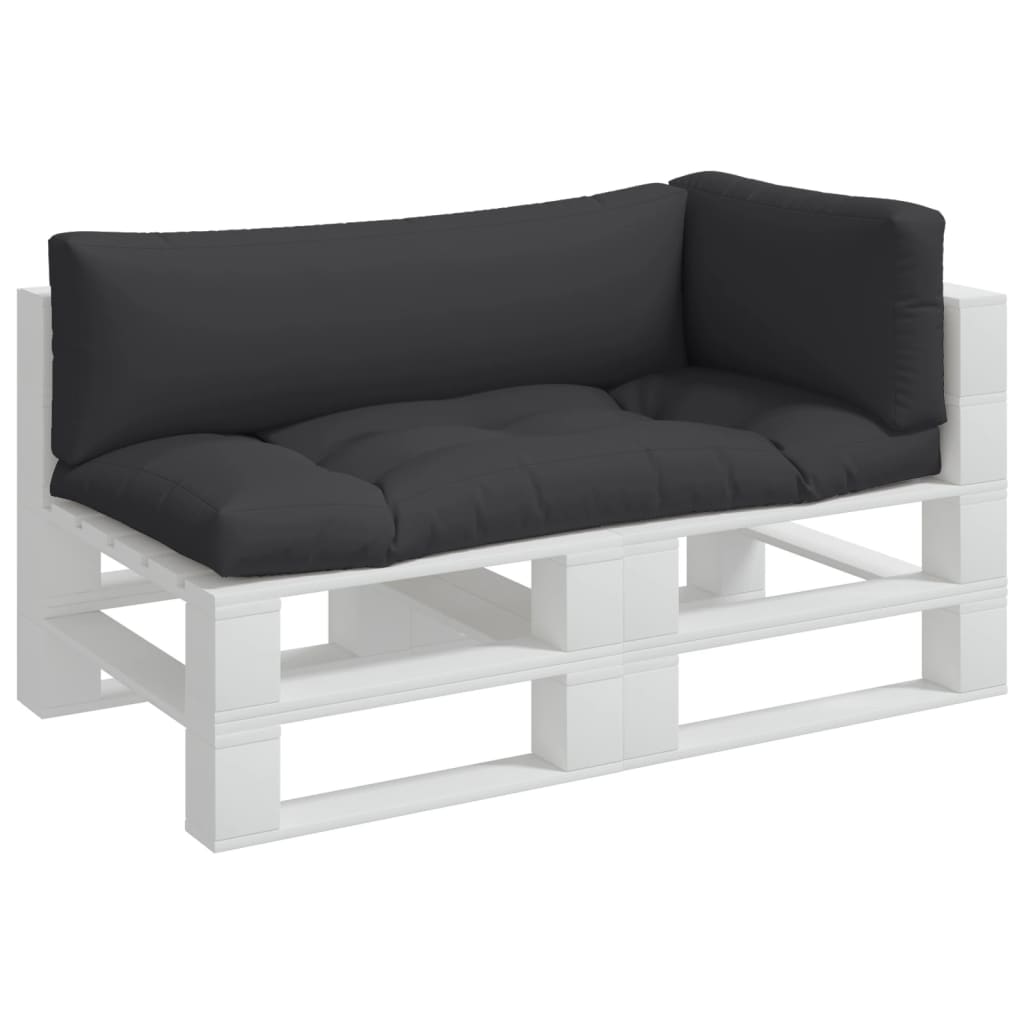 VidaXL Palletkussens 3 st stof zwart