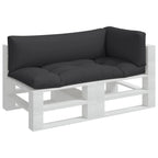 VidaXL Palletkussens 3 st stof zwart