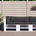 VidaXL Palletkussens 3 st stof zwart