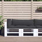 VidaXL Palletkussens 3 st stof zwart