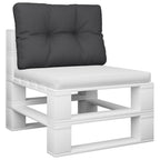 Vidaxl palletkussen 60x40x12 cm stof zwart