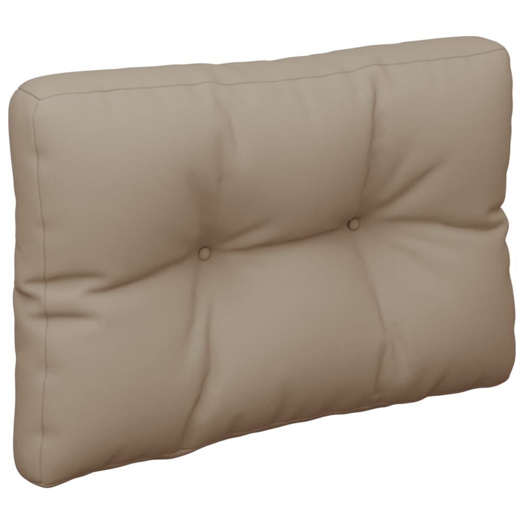 VidaXL Palletkussen 60x40x12 cm stof taupe
