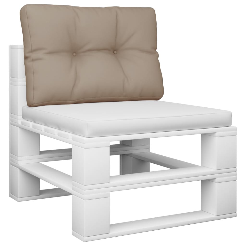 VidaXL Palletkussen 60x40x12 cm stof taupe