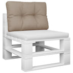 VidaXL Palletkussen 60x40x12 cm stof taupe