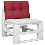 VidaXL Palletkussen 60x40x12 cm stof wijnrood