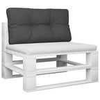 VidaXL Palletkussen 80x40x12 cm stof zwart