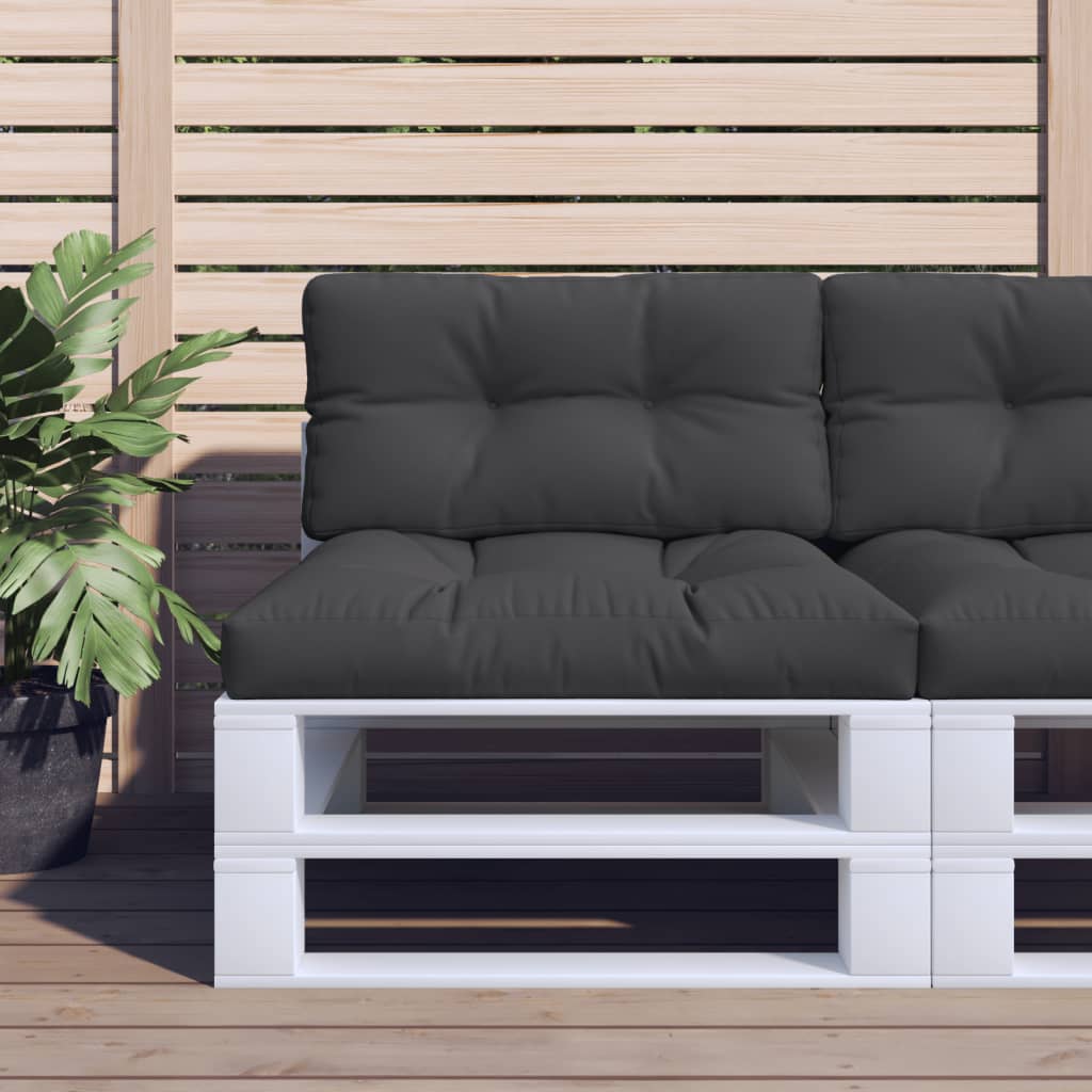 VidaXL Palletkussen 80x40x12 cm stof zwart